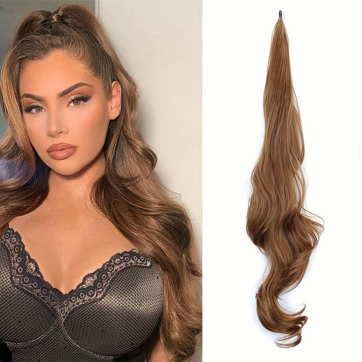 Flexible Wrap-Around Ponytail for Long, Full Hair - Selena-Foxy Copper-Nora Luxe