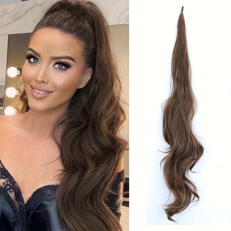 Flexible Wrap-Around Ponytail for Long, Full Hair - Selena-Hollywood Brunette-Nora Luxe