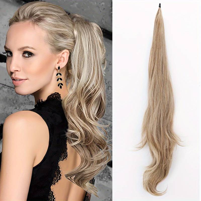 Flexible Wrap-Around Ponytail for Long, Full Hair - Selena-Sandy Blonde-Nora Luxe
