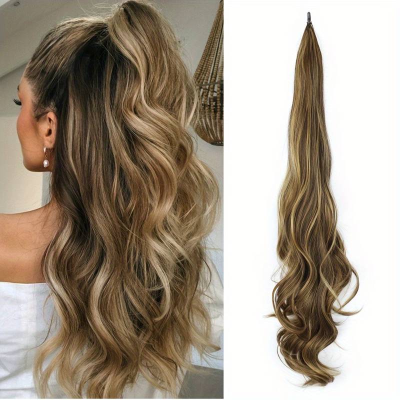 Flexible Wrap-Around Ponytail for Long, Full Hair - Selena-Sunset Blonde-Nora Luxe