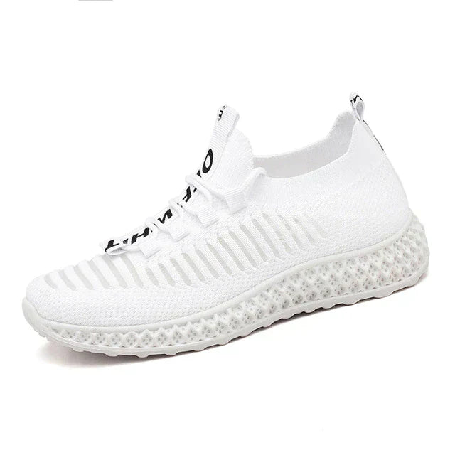 FlexStride 4D | Everyday Sports Shoe for Women with Cushioned Sole-White-5-Nora Luxe