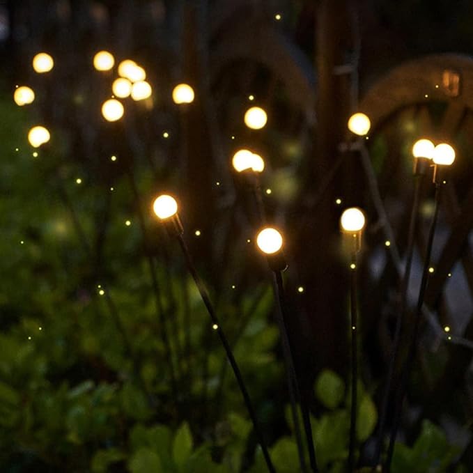 Floating Solar Garden Lights with Firefly Effect – FireGlow-Nora Luxe