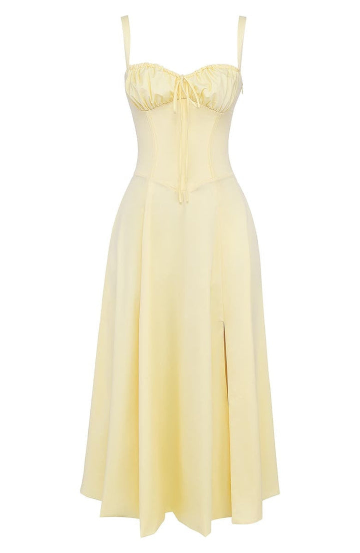 Floral Maxi Dress with Waist Definition - Fleur-Rose blossom-S-Nora Luxe