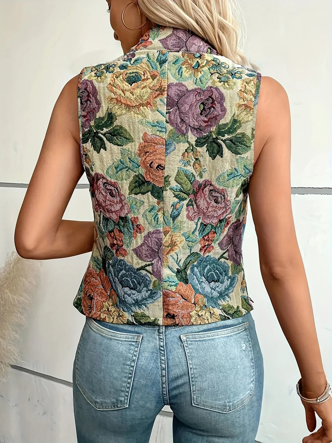Flower Cardigan with Buttons | Comfortable Knitting-S-Multicoloured-Nora Luxe