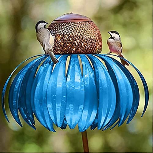 Flower-shaped Bird Feeder - FloraFeeder-Blue-Nora Luxe