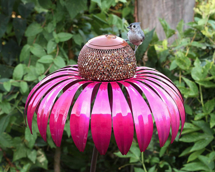 Flower-shaped Bird Feeder - FloraFeeder-Red-Nora Luxe