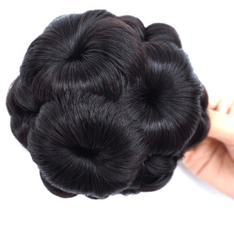 Flower-shaped Hair Clip with Hair Extension – Fiora-Brown-Nora Luxe