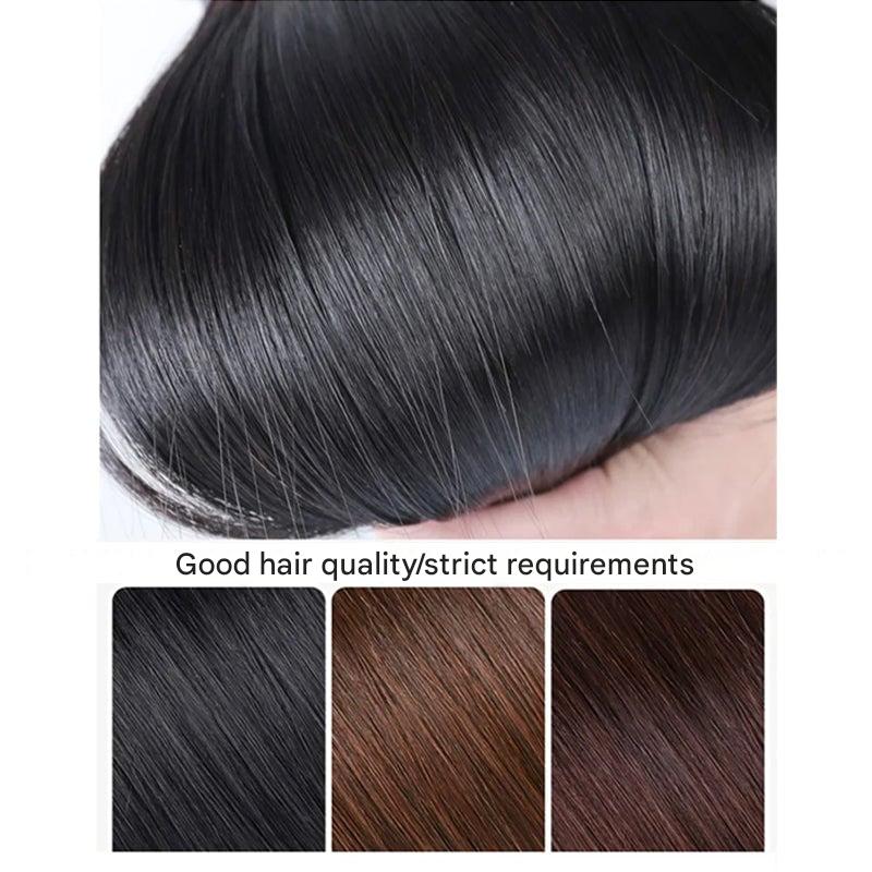 Flower-shaped Hair Clip with Hair Extension – Fiora-Brown-Nora Luxe