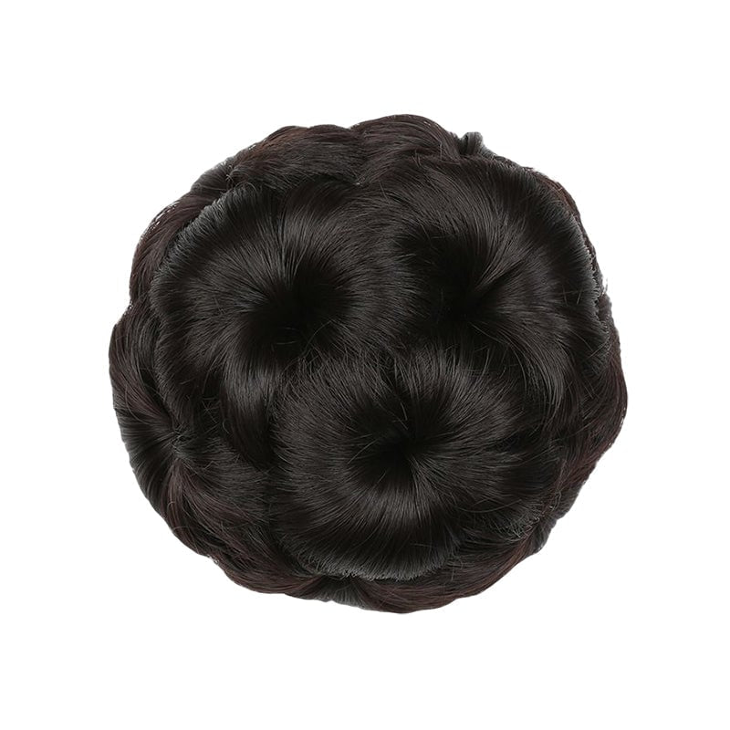 Flower-shaped Hair Clip with Hair Extension – Fiora-Brown-Nora Luxe