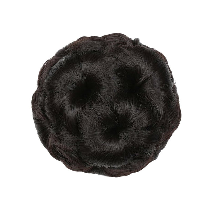 Flower-shaped Hair Clip with Hair Extension – Fiora-Brown-Nora Luxe