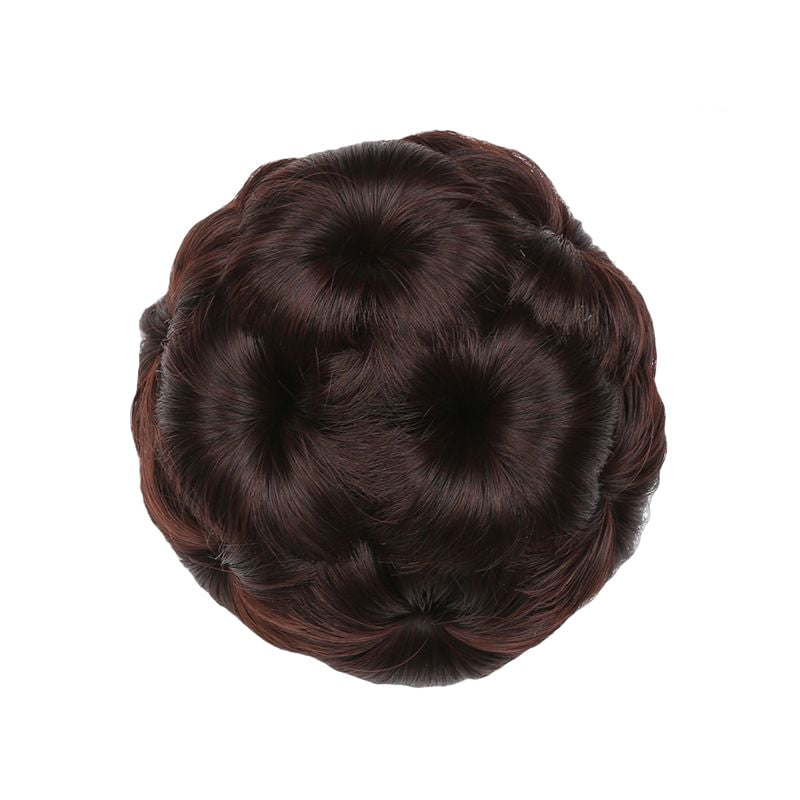 Flower-shaped Hair Clip with Hair Extension – Fiora-Dark purple-Nora Luxe