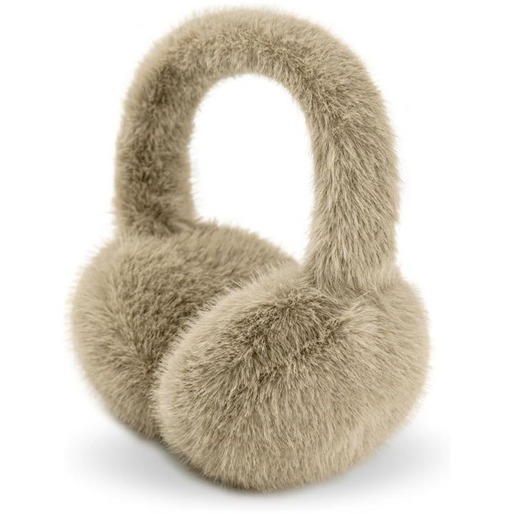 Fluffy Foldable Faux Fur Winter Ear Warmers - FauxSnugs-Brown-Nora Luxe