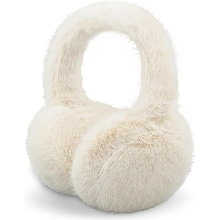 Fluffy Foldable Faux Fur Winter Ear Warmers - FauxSnugs-Khaki-Nora Luxe