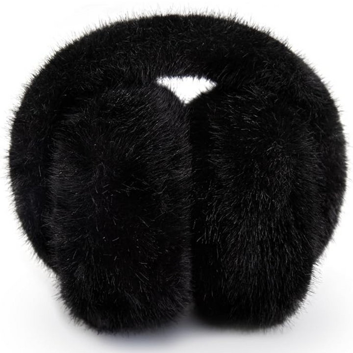 Fluffy Foldable Faux Fur Winter Ear Warmers - FauxSnugs-White-Nora Luxe