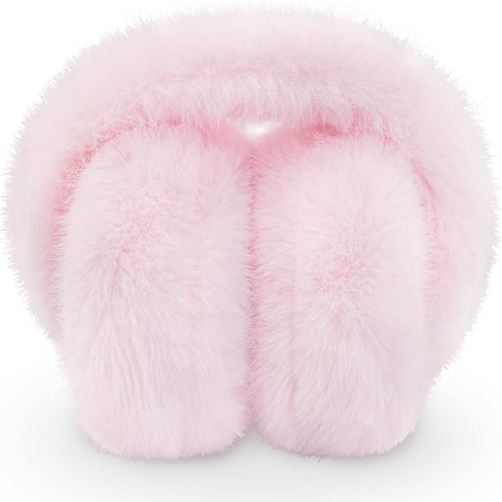 Fluffy Foldable Faux Fur Winter Ear Warmers - FauxSnugs-White-Nora Luxe