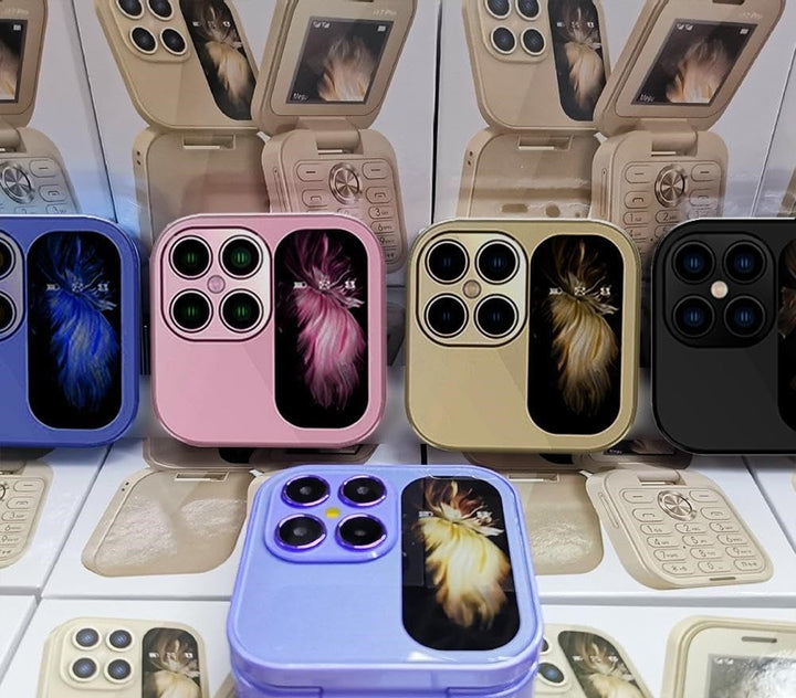 Foldable Mini Phone – FlipLite-Black-Nora Luxe