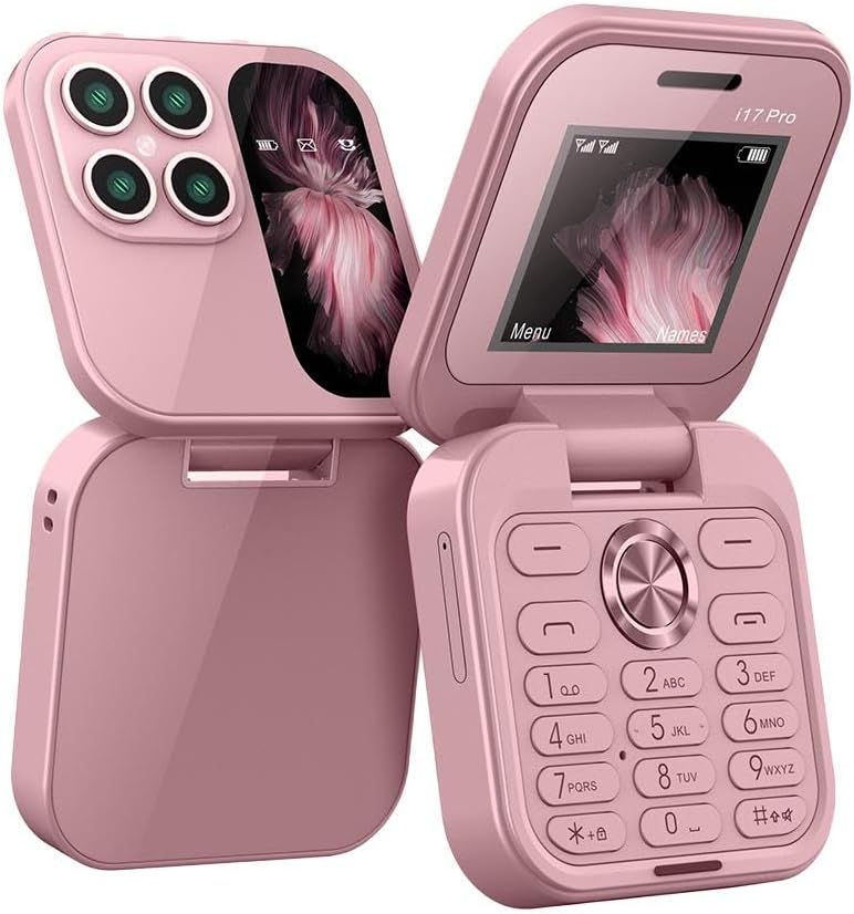 Foldable Mini Phone – FlipLite-Pink-Nora Luxe