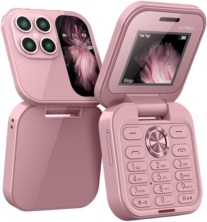 Foldable Mini Phone – FlipLite-Pink-Nora Luxe