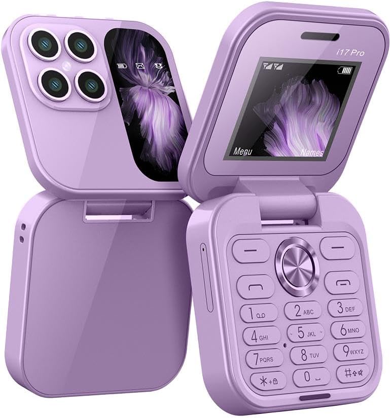 Foldable Mini Phone – FlipLite-Purple-Nora Luxe