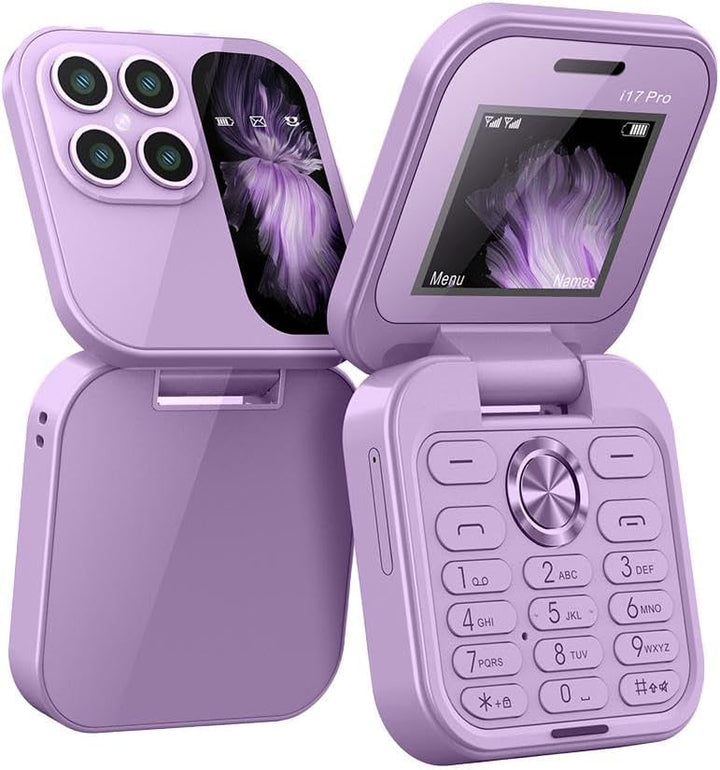 Foldable Mini Phone – FlipLite-Purple-Nora Luxe