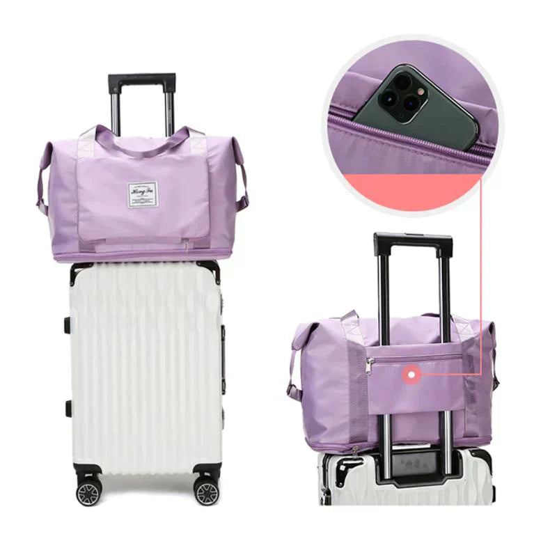 Foldable Travel Bag - FlexiCarry-Black-Nora Luxe