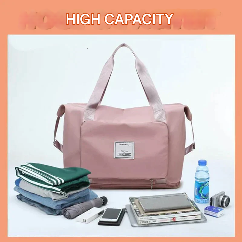 Foldable Travel Bag - FlexiCarry-Black-Nora Luxe