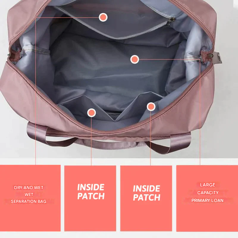 Foldable Travel Bag - FlexiCarry-Black-Nora Luxe