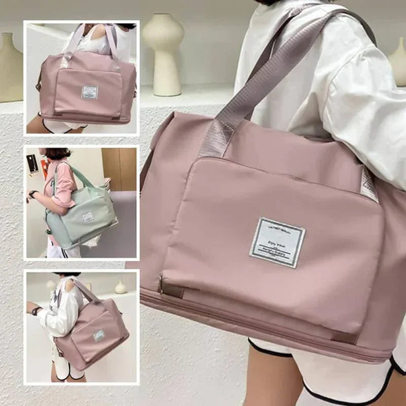 Foldable Travel Bag - FlexiCarry-Black-Nora Luxe