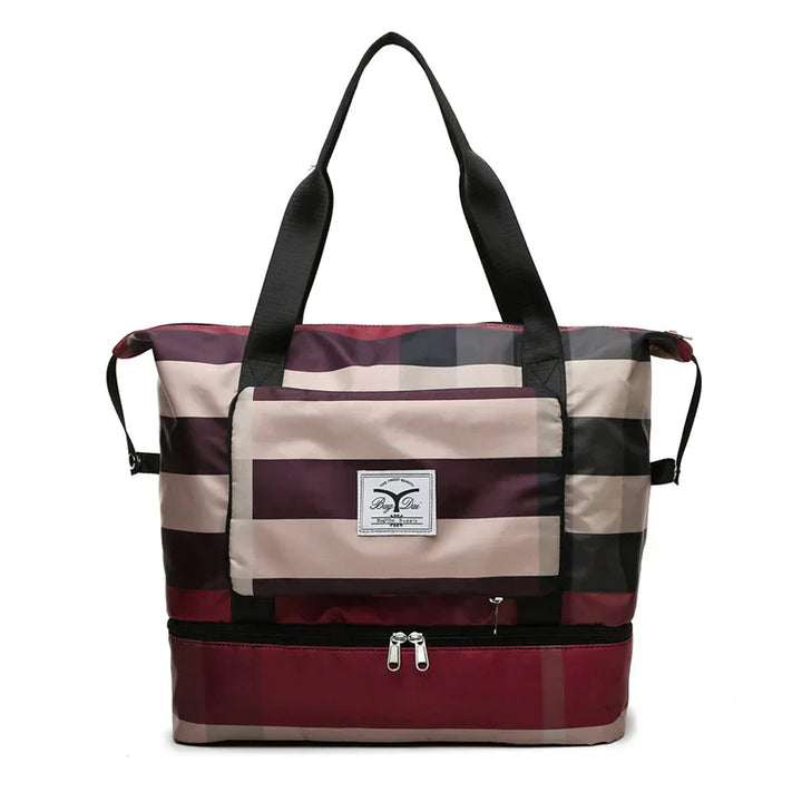 Foldable Travel Bag - FlexiCarry-Bordeaux Red-Nora Luxe