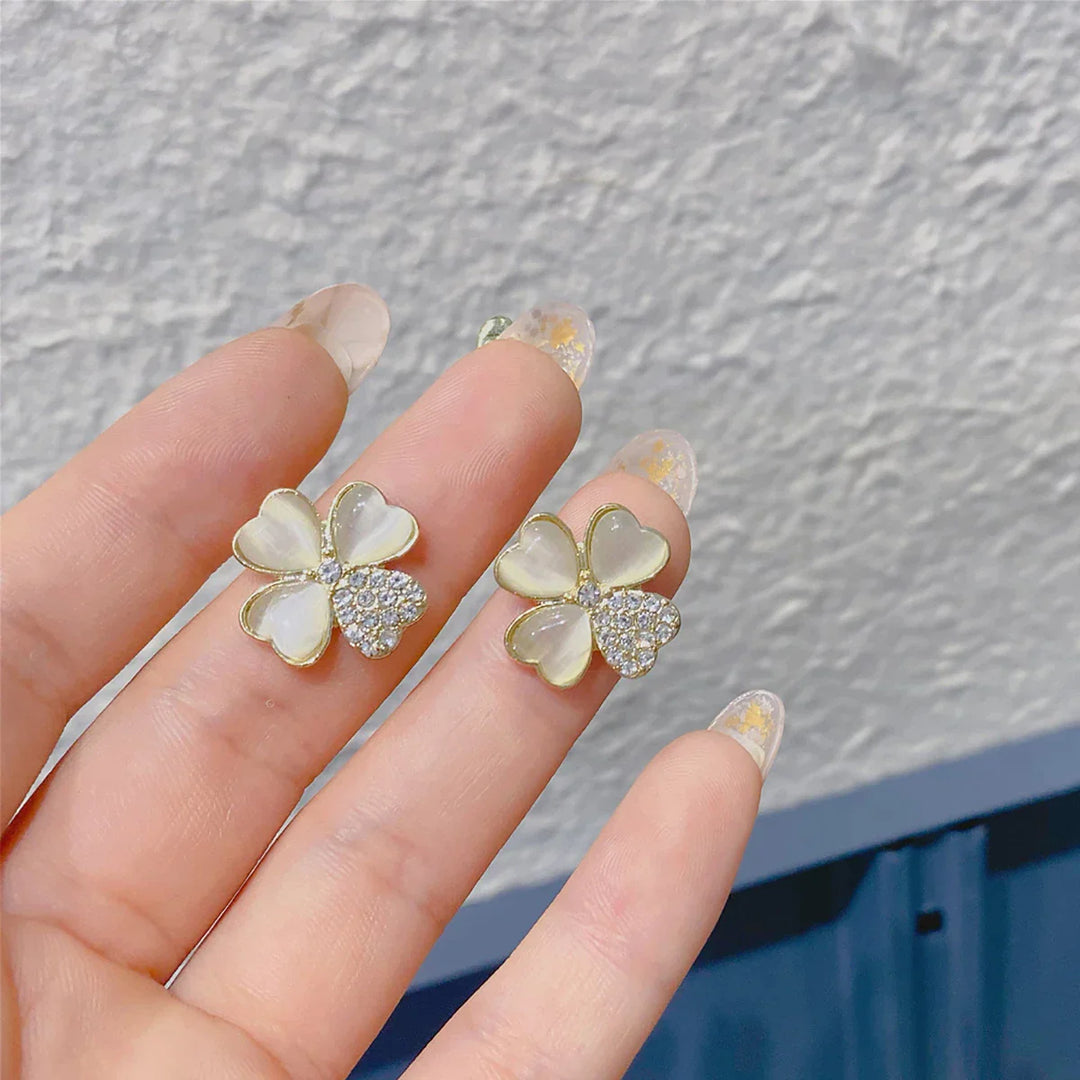 Four-Leaf Clover Earrings-Nora Luxe