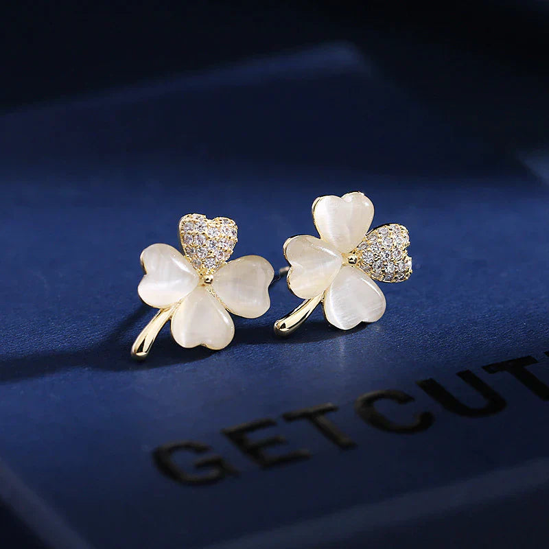 Four-Leaf Clover Earrings-Nora Luxe