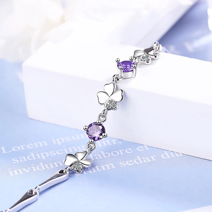 Four-Leaf Clover Good Luck Bracelet-Nora Luxe