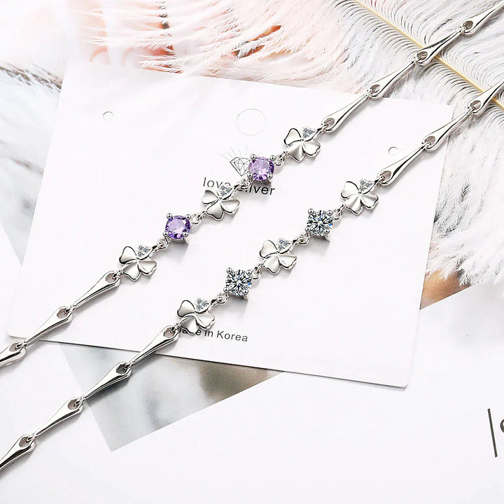 Four-Leaf Clover Good Luck Bracelet-Nora Luxe