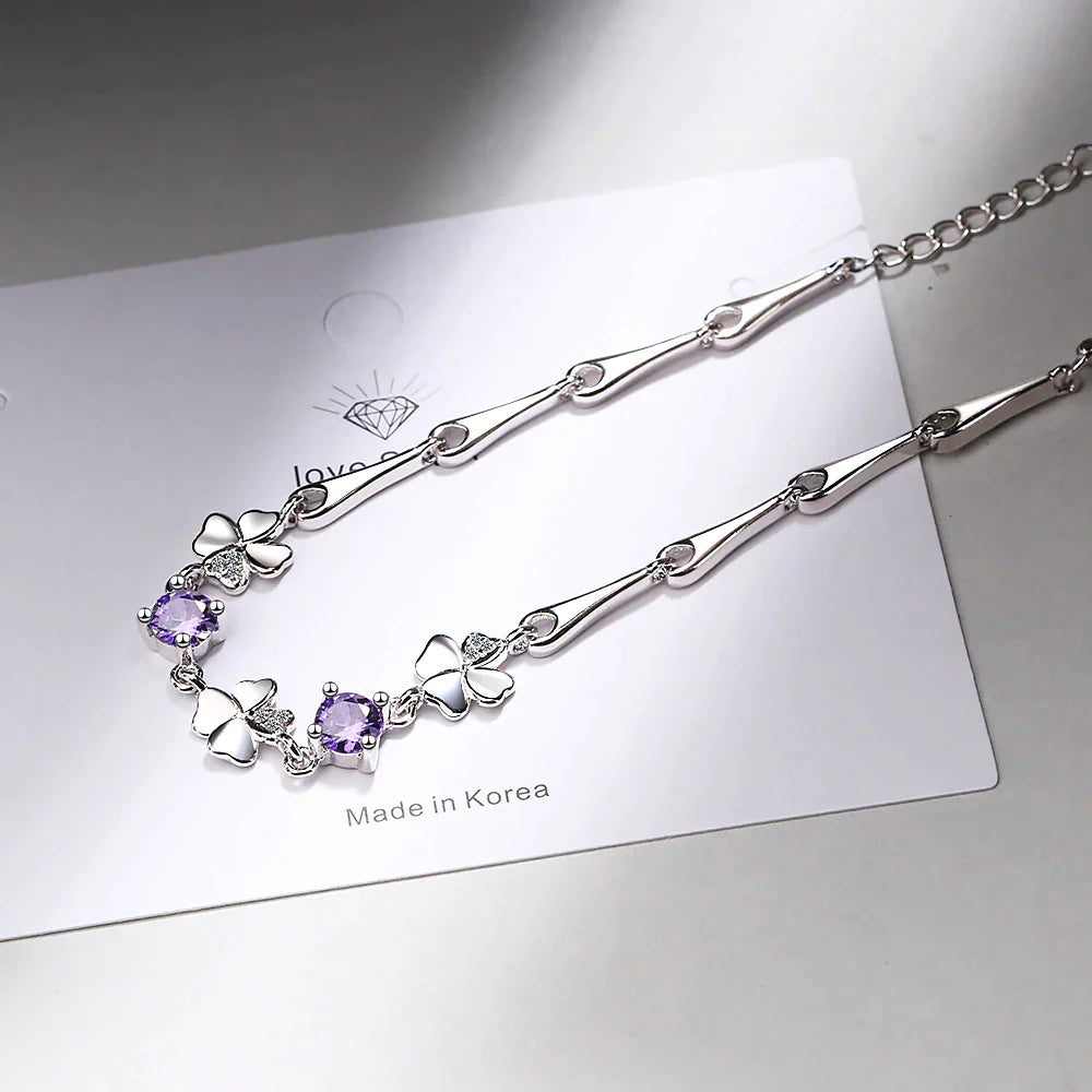 Four-Leaf Clover Good Luck Bracelet-Nora Luxe