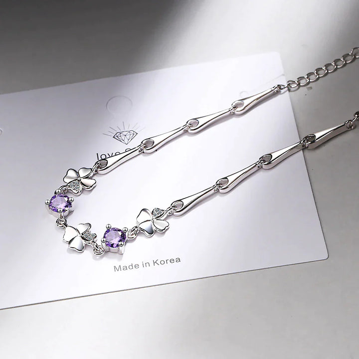Four-Leaf Clover Good Luck Bracelet-Nora Luxe