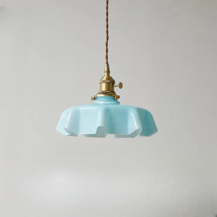 French Brass Hanging Lamp - BrassChic-Room yellow-Warm White-Nora Luxe