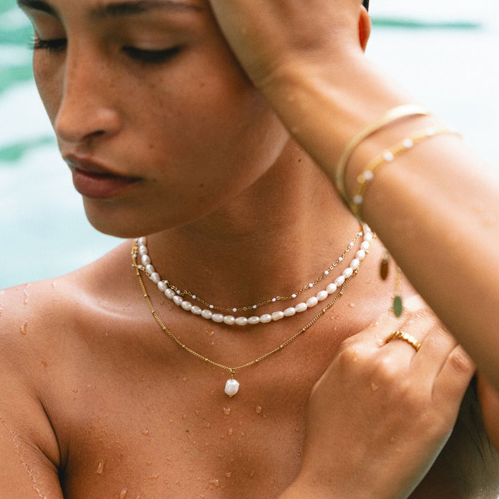 Freshwater Pearl Choker - Amélie-Gold-Nora Luxe