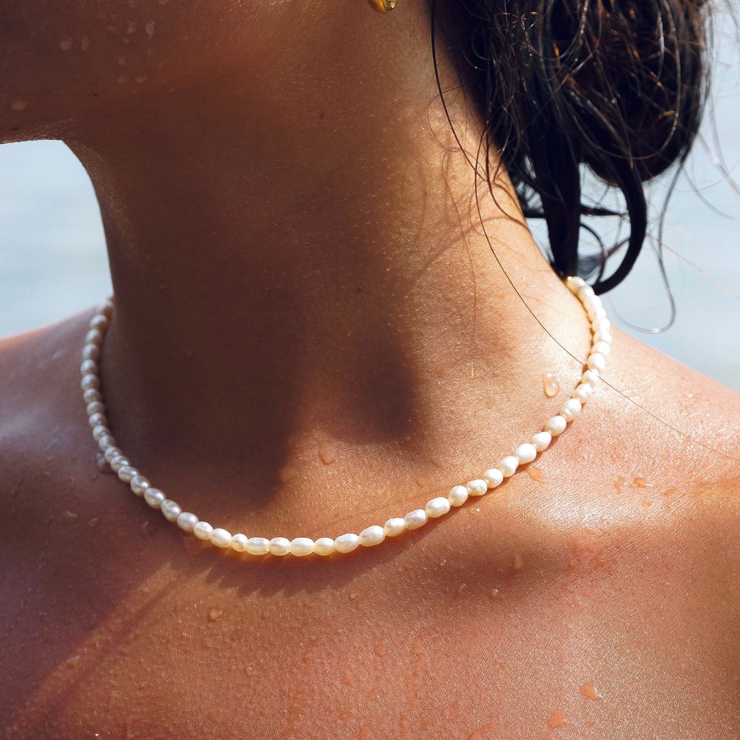 Freshwater Pearl Choker - Amélie-Gold-Nora Luxe