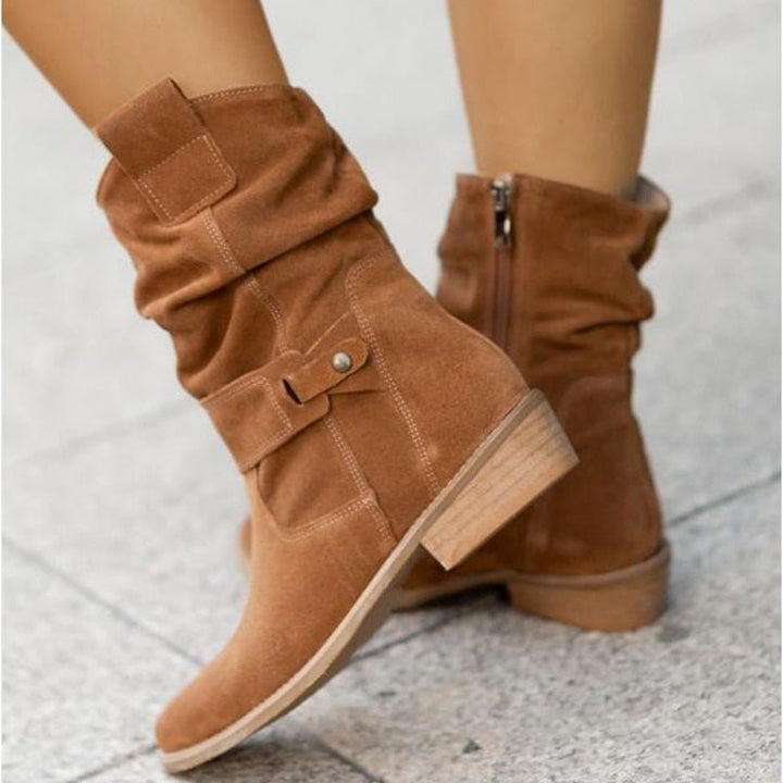 FrostStyle Boot | Stylish Mid-Calf Winter Boots for Women-Beige-3-Nora Luxe