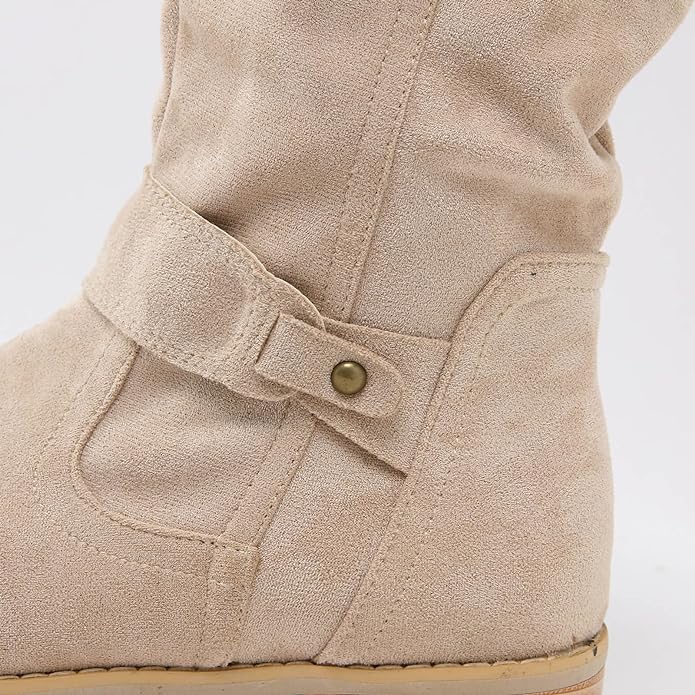 FrostStyle Boot | Stylish Mid-Calf Winter Boots for Women-Beige-3-Nora Luxe