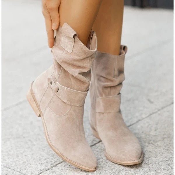 FrostStyle Boot | Stylish Mid-Calf Winter Boots for Women-Beige-3-Nora Luxe