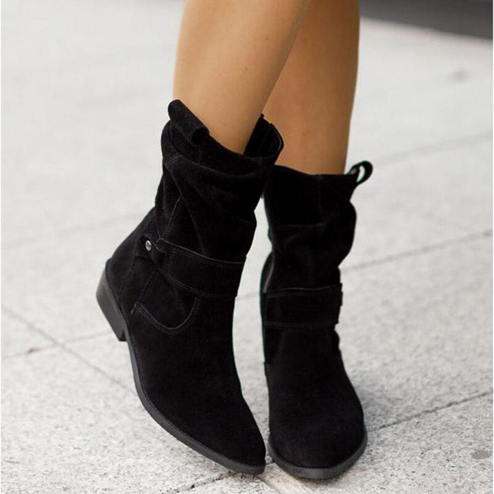 FrostStyle Boot | Stylish Mid-Calf Winter Boots for Women-Black-3-Nora Luxe