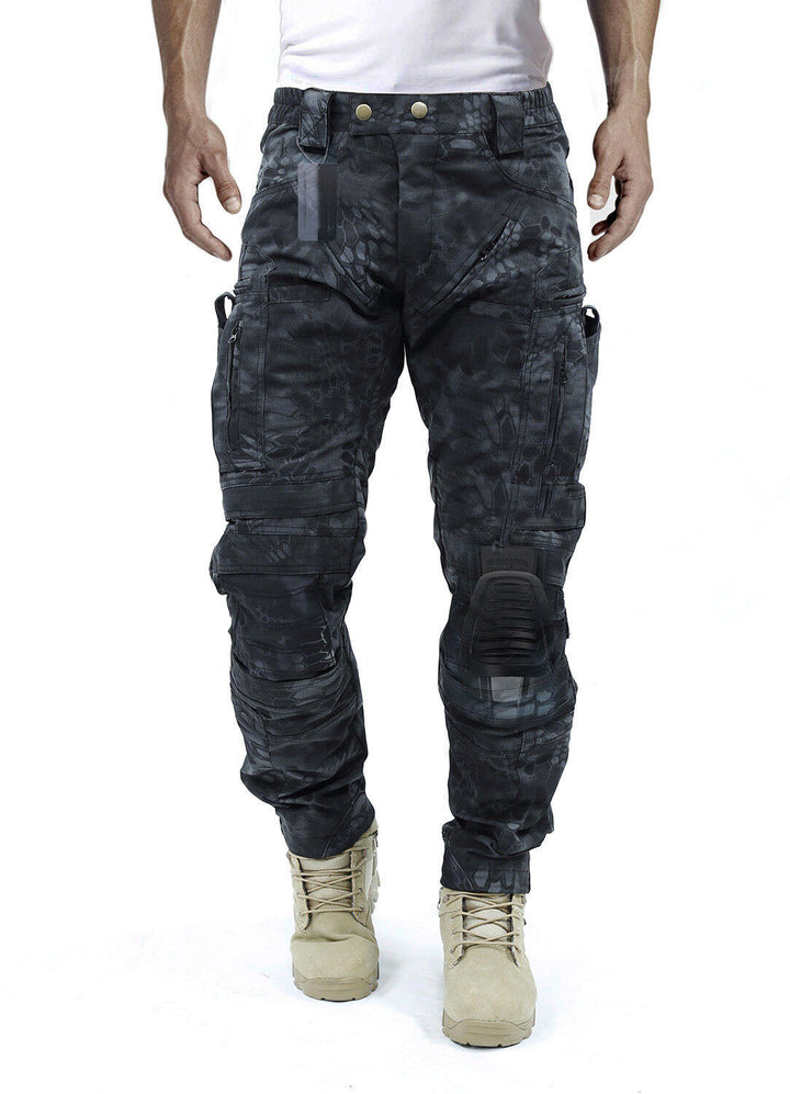 Functional Cargo Trousers for Men - Liam-Black B-32-Nora Luxe