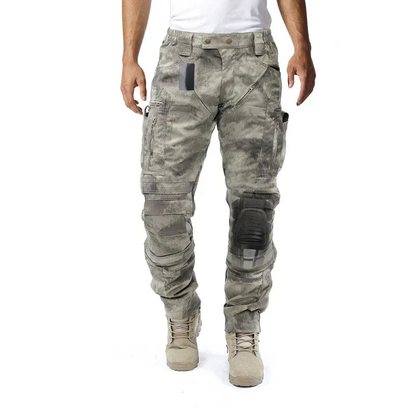 Functional Men's Cargo Trousers with Knee Protection – Bram-Grey-S-The Livary