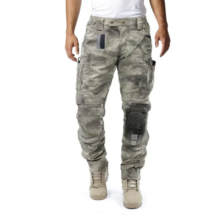 Functional Men's Cargo Trousers with Knee Protection – Bram-Grey-S-The Livary