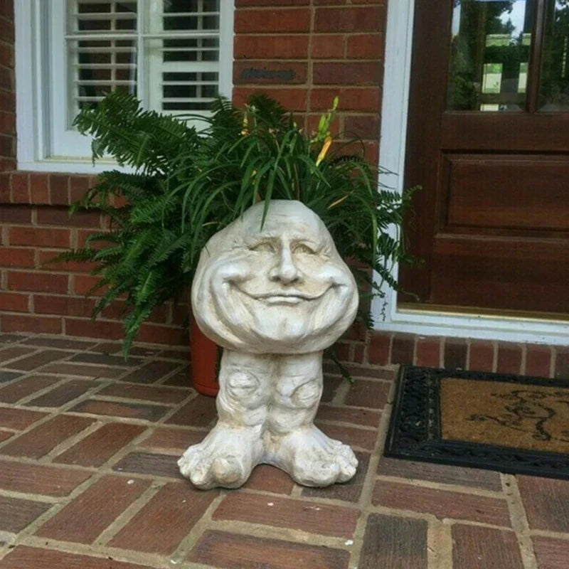 Funny Face Wax Plant Pot - GigglePot-2-Nora Luxe