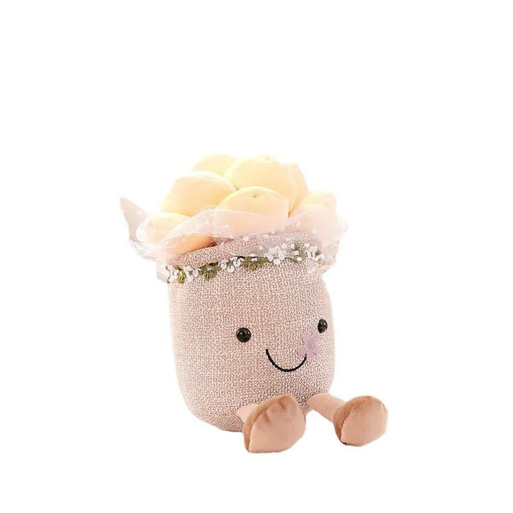 Funny Flower Cuddle - BloomBuddy-Yellow Flower Pot-Nora Luxe