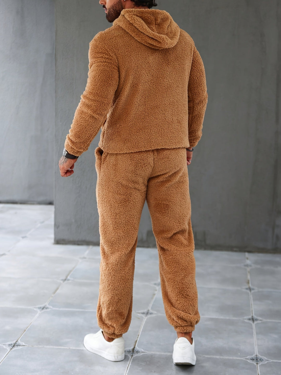 Fuzzy Fleece Two-Piece Outfit Set - Logan-Dark green-S-Nora Luxe