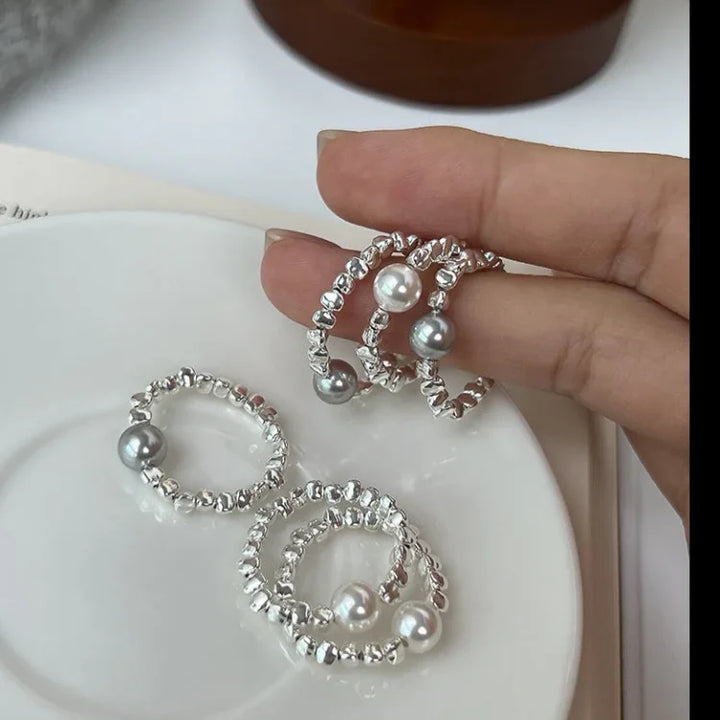 Galaxy Pearl Ring - Stella-White-5-Nora Luxe