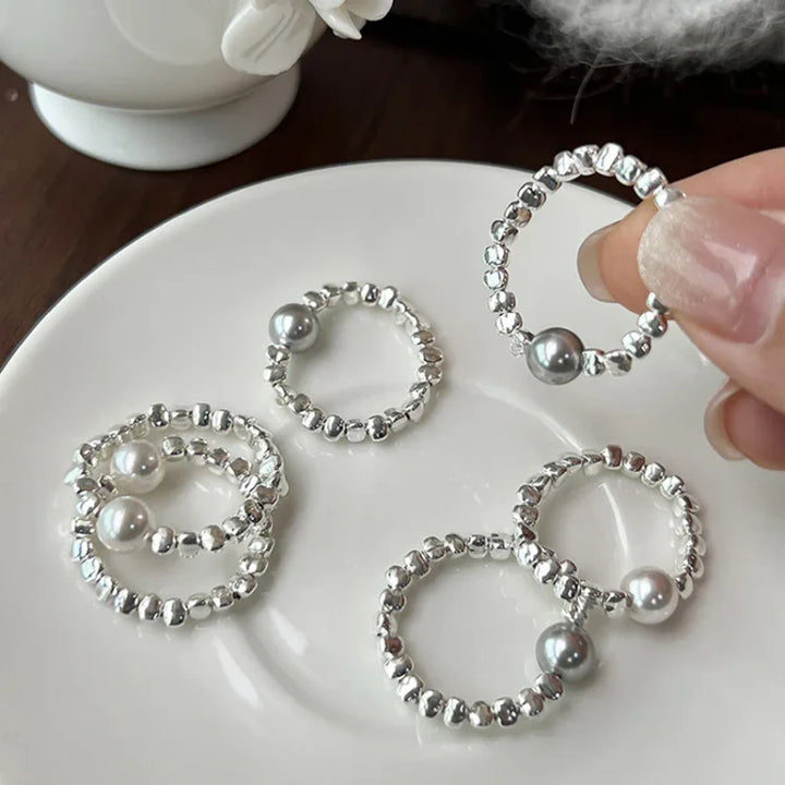 Galaxy Pearl Ring - Stella-White-5-Nora Luxe